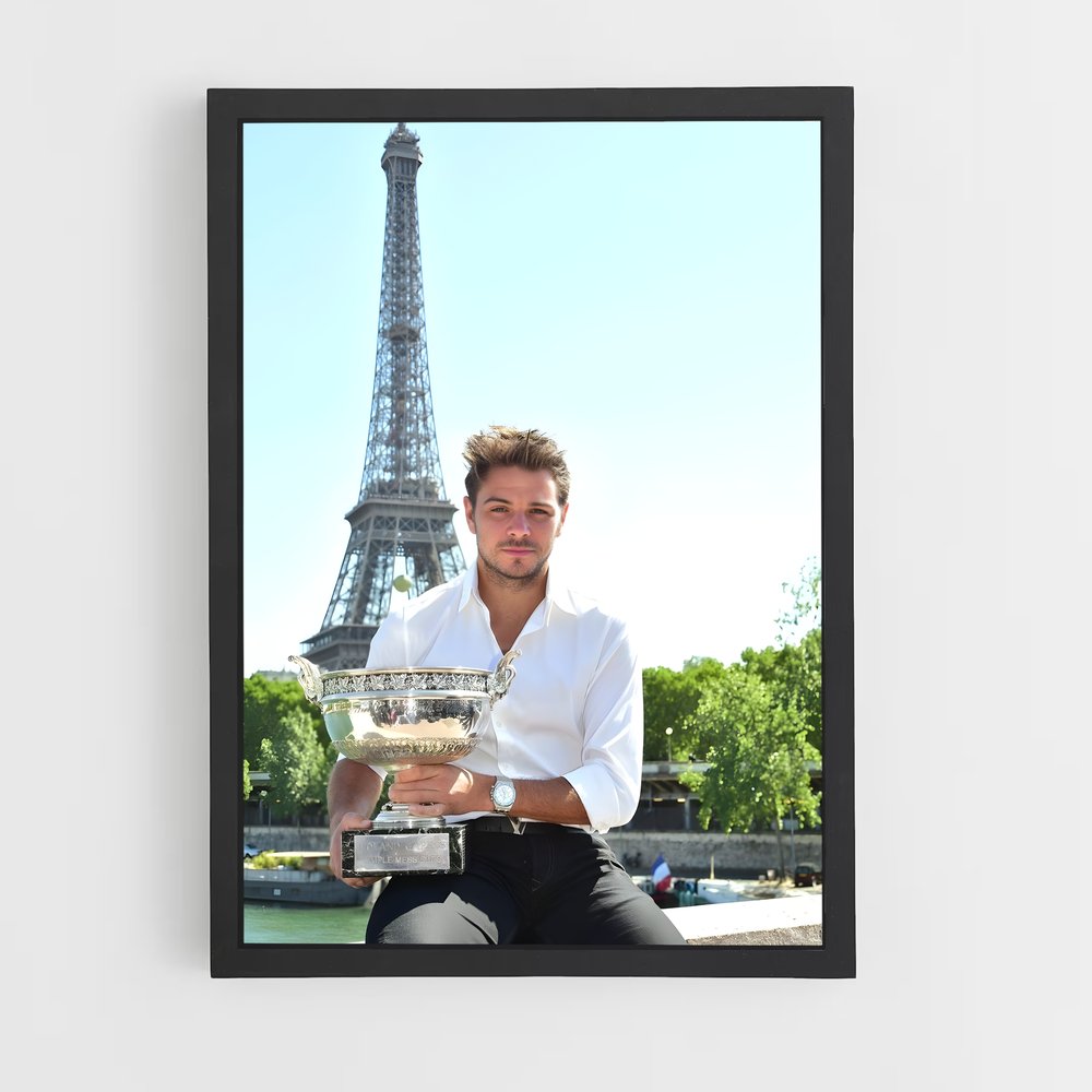 Poster Champion sous la Tour – affiche Tennis (vue 2)